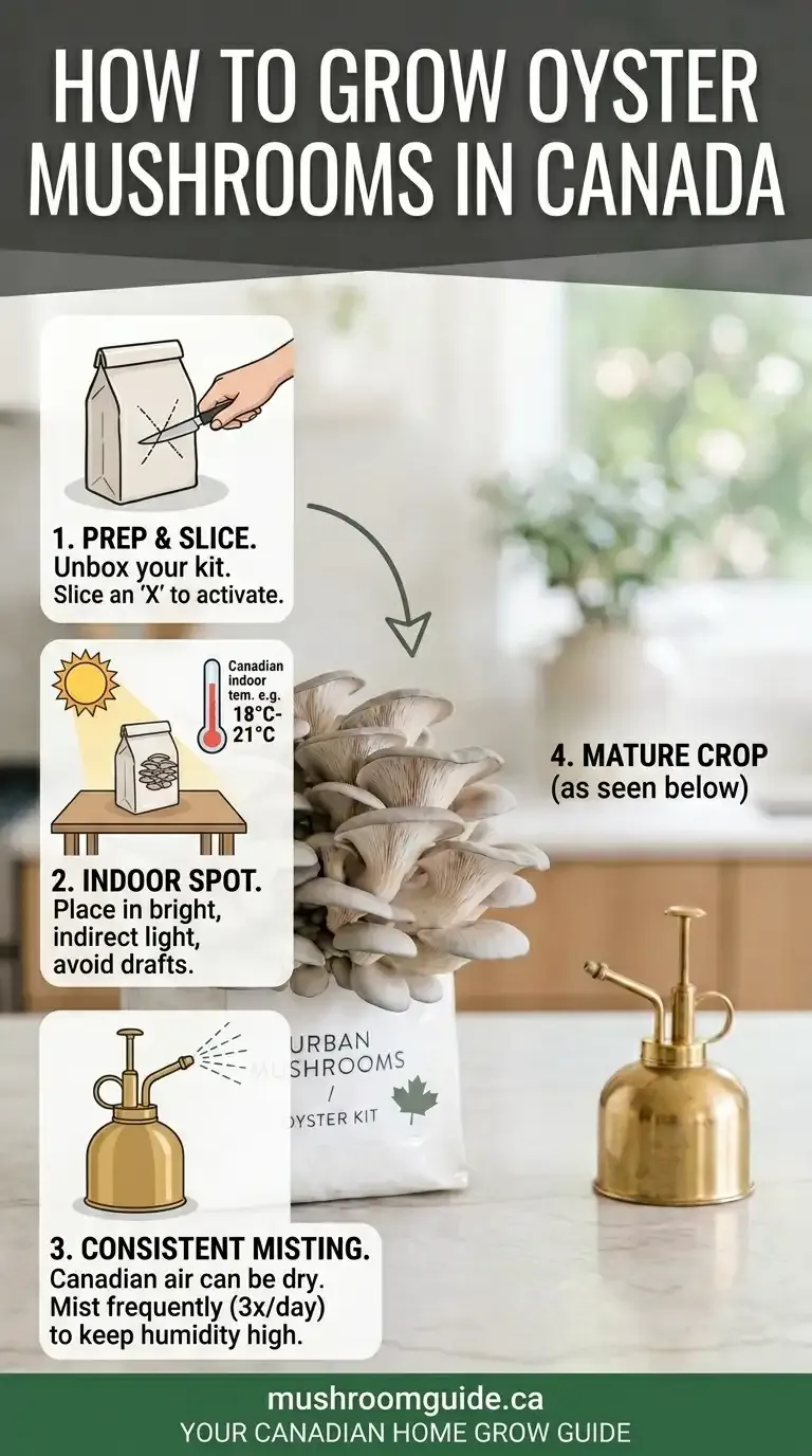 How to grow oyster mushrooms in Canada